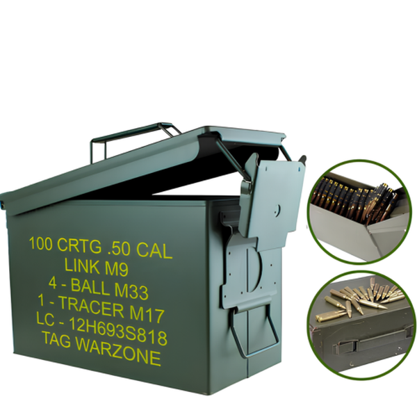 KIT 4 PEÇAS 1 CAIXA MILITAR AMMO BOX30 + 1 CAIXA BOX50 + 1