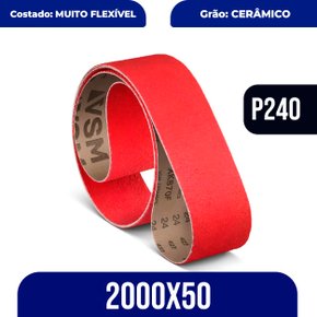 VSM Cinta De Lija XK870X, 50 X 1020 Mm, 5 Unidades, Grano P36
