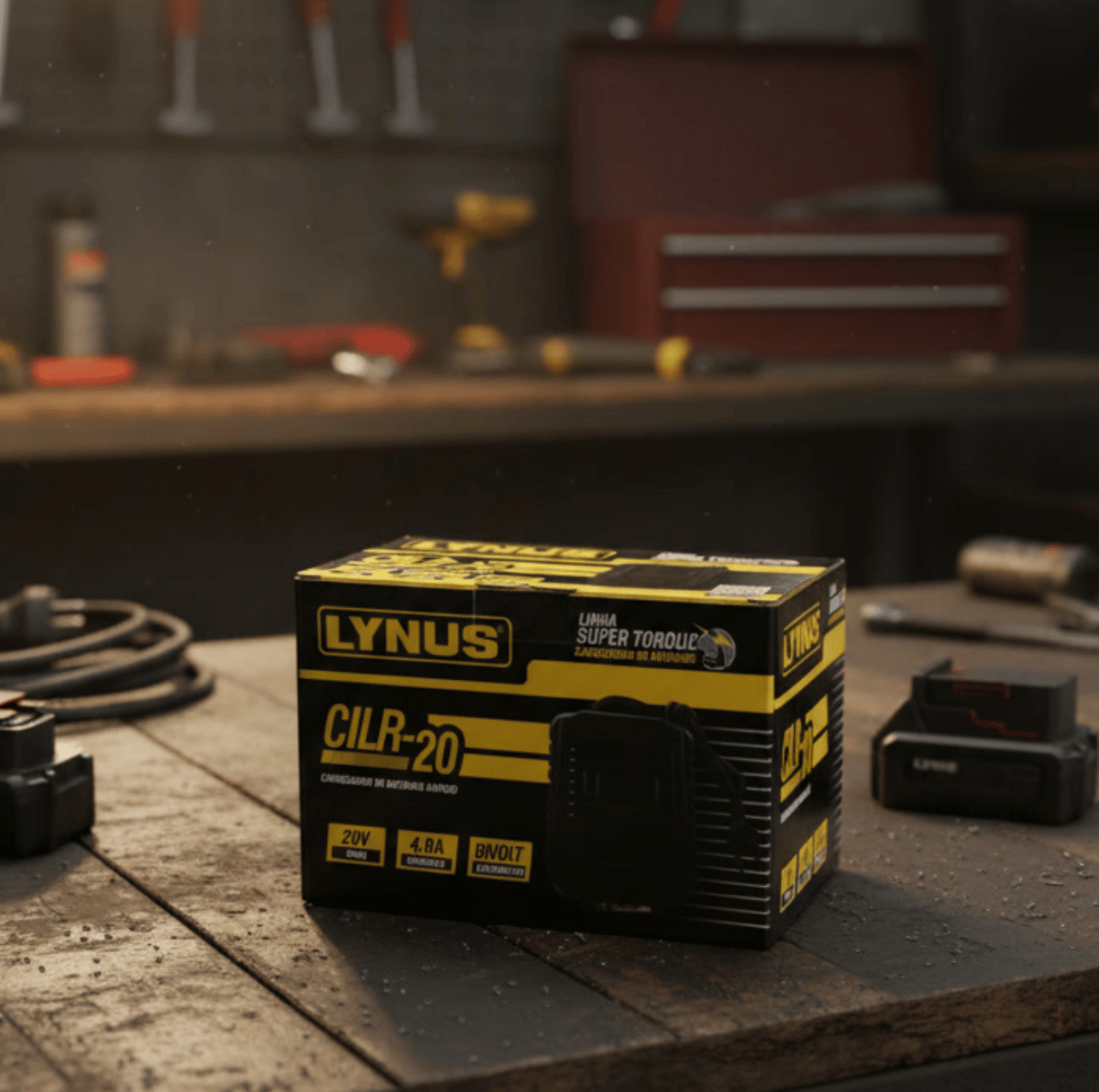 Lynus CARREGADOR DE BATERIA LYNUS 20V CILR-20 4AMP BIVOLT